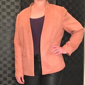 Tan/Rose gold micro suede feel versatile blazer
